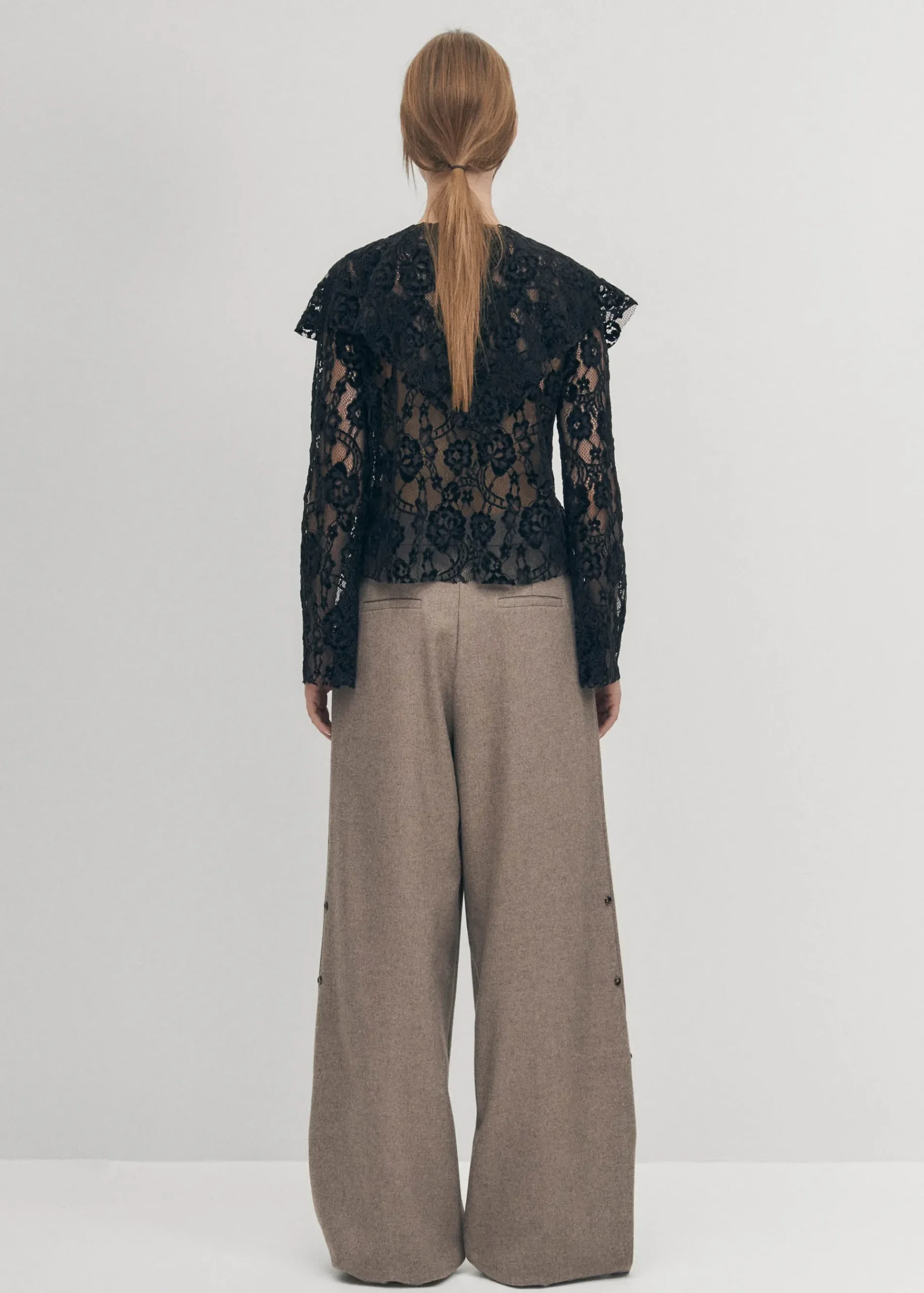 Tolpa Lace Schwarz Bluse