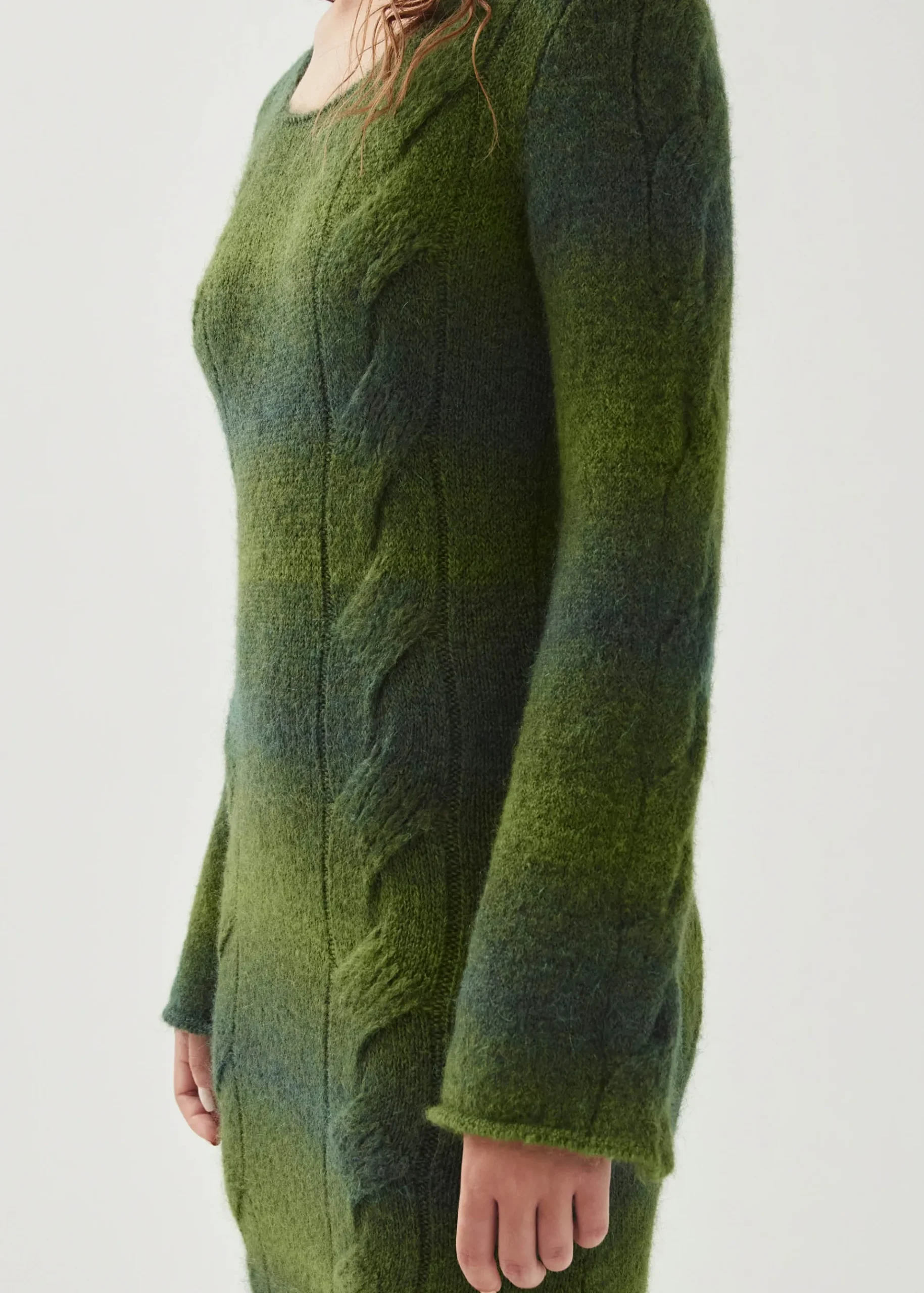 Trenza Grünes Strick-kleid