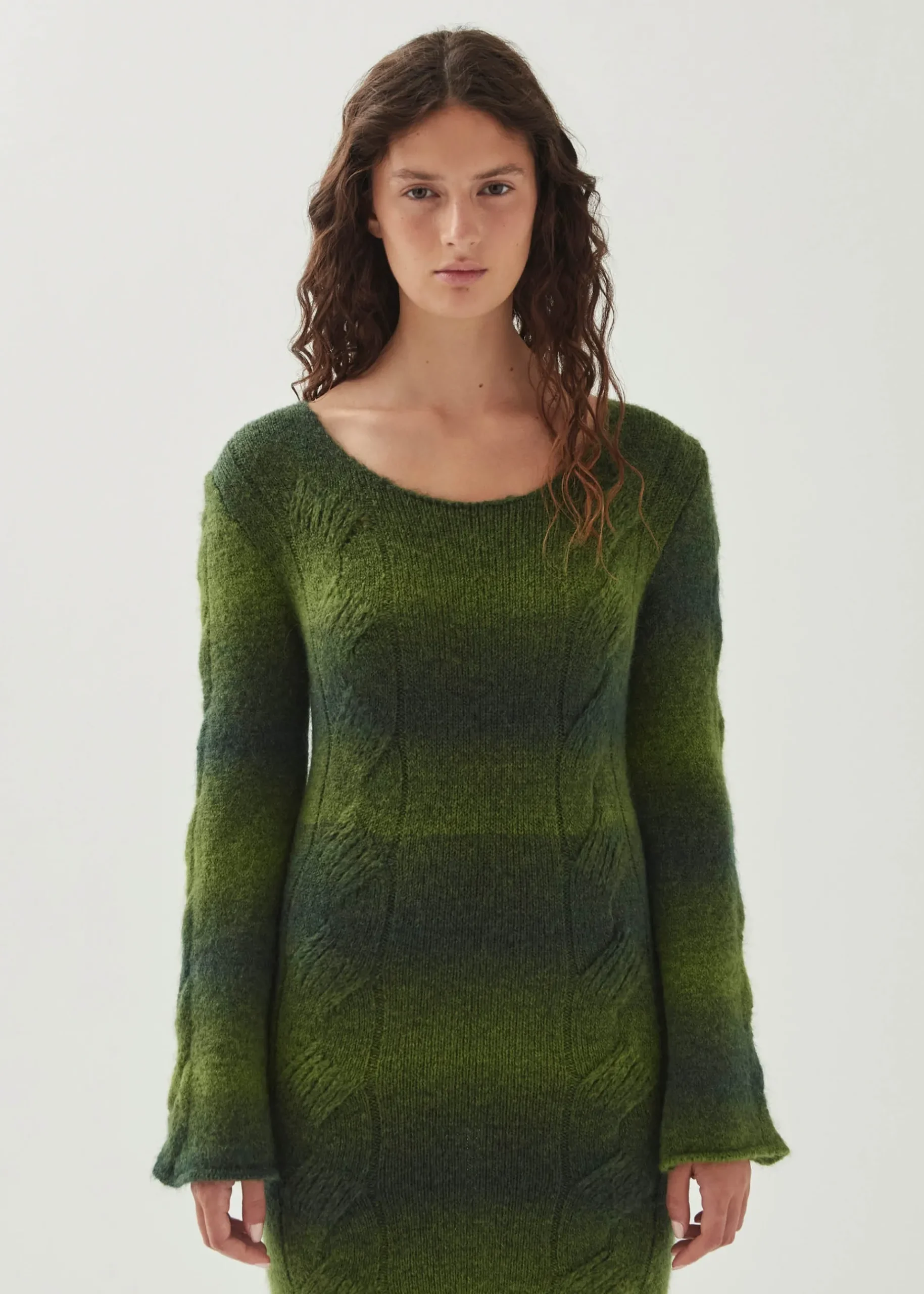 Trenza Grünes Strick-kleid