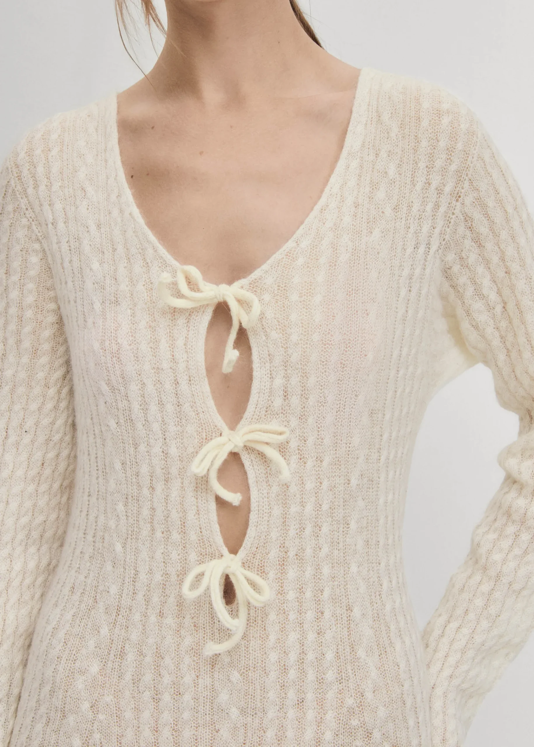 Triza Creme Kleid