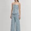 Troyes Blaues Denim-Oberteil