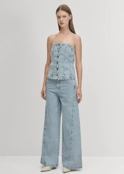 Troyes Blaues Denim-Oberteil