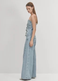 Troyes Blaues Denim-Oberteil