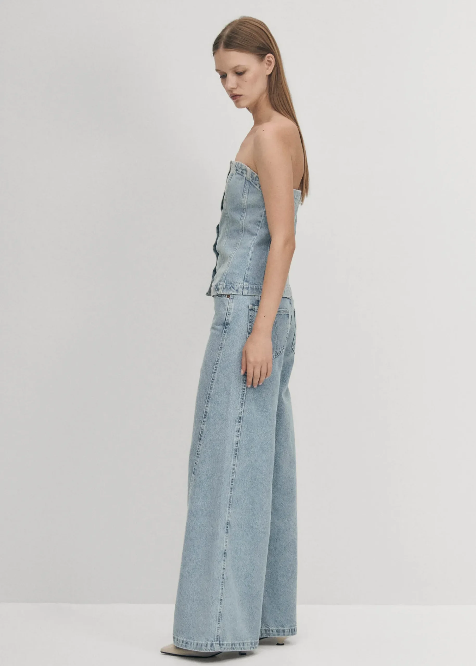 Troyes Blaues Denim-Oberteil