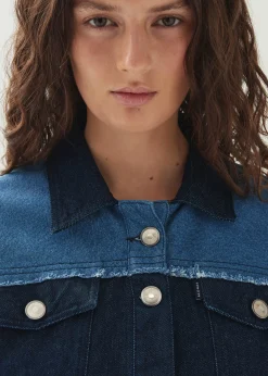 Veden Bicolor Indigo Denim Dress