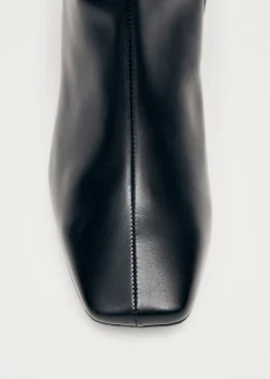 Watercolor Schwarze vegane Lederstiefel