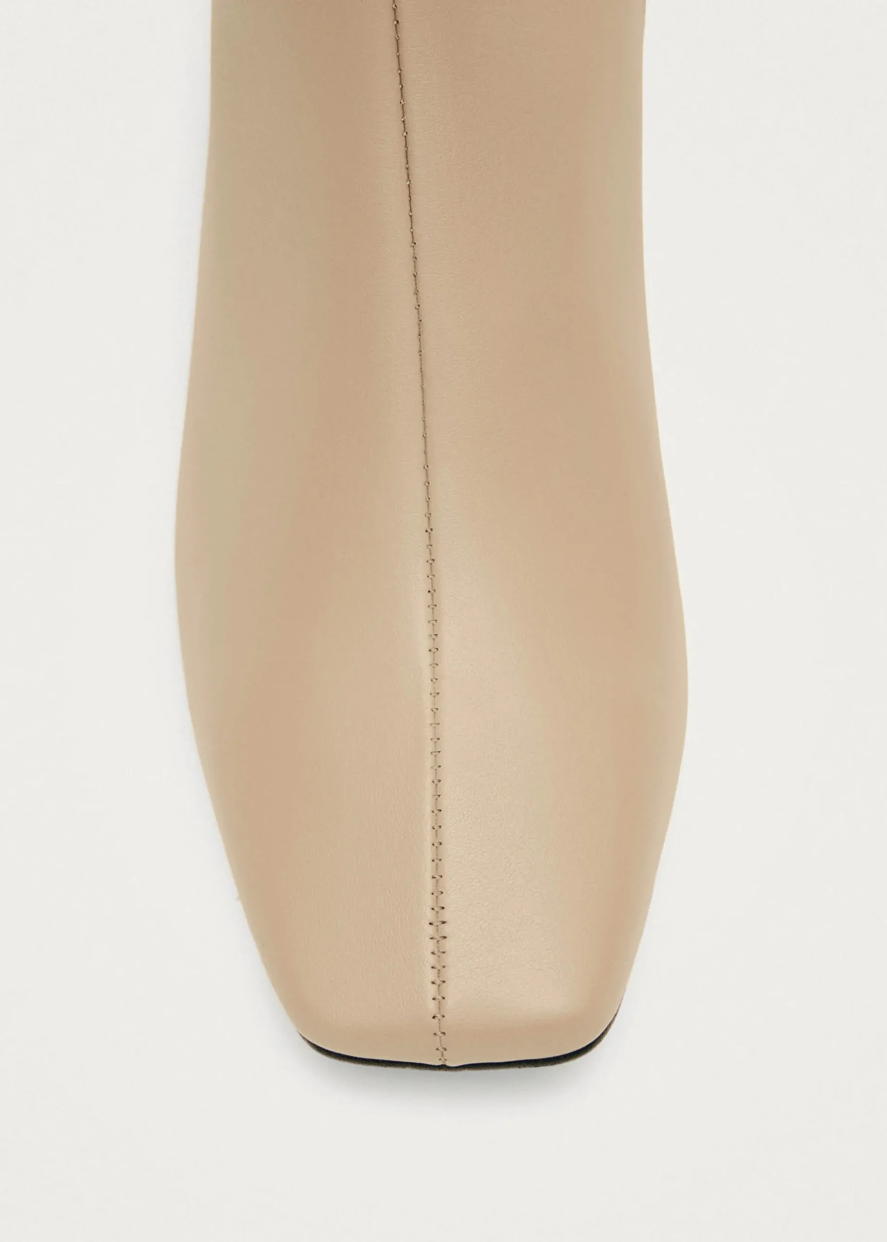 Watercolor Tahini Beige Vegan Leather Ankle Boots