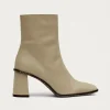 West Cactus Warm Sand Beige Vegan Leather Ankle Boots