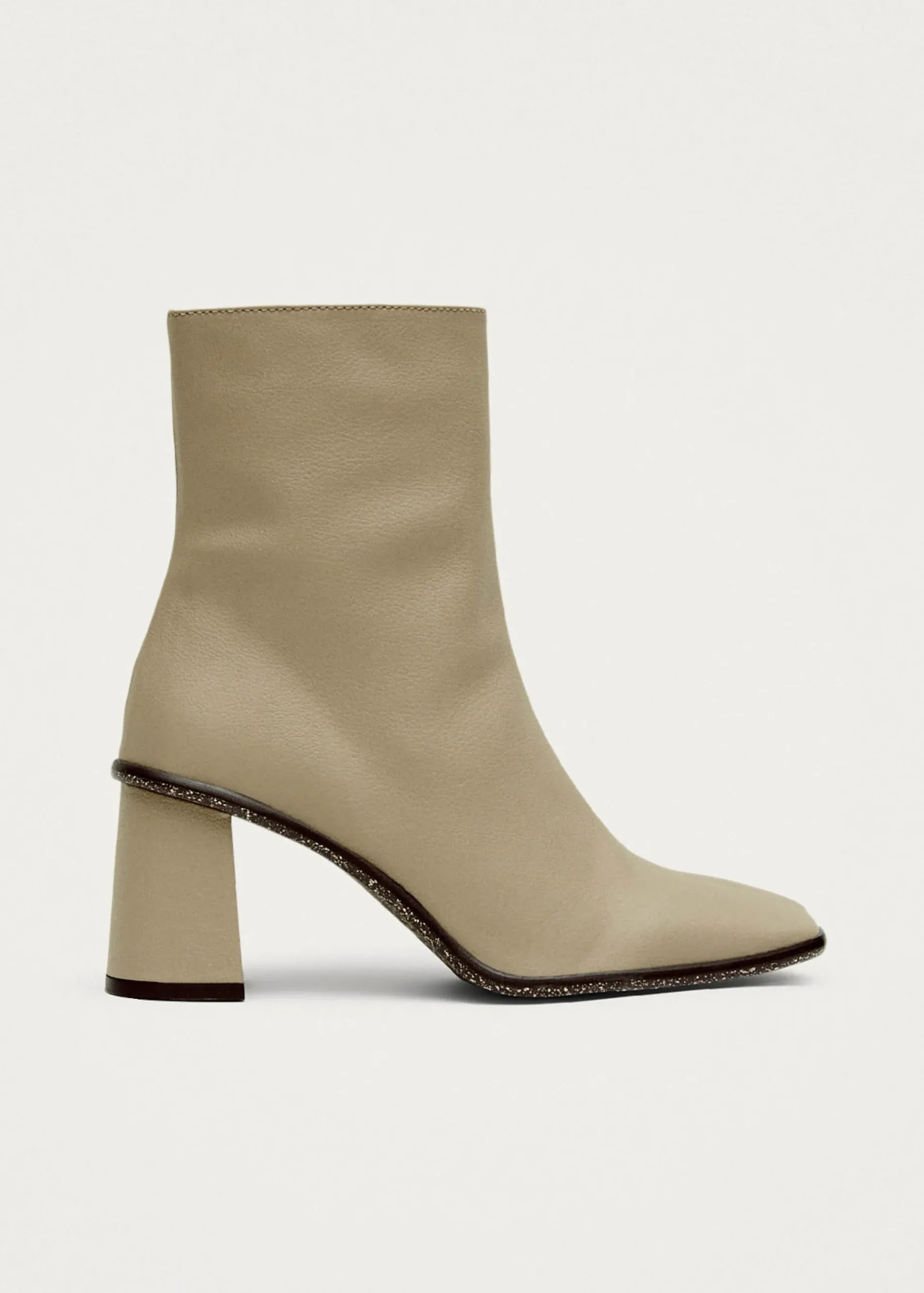 West Cactus Warm Sand Beige Vegan Leather Ankle Boots