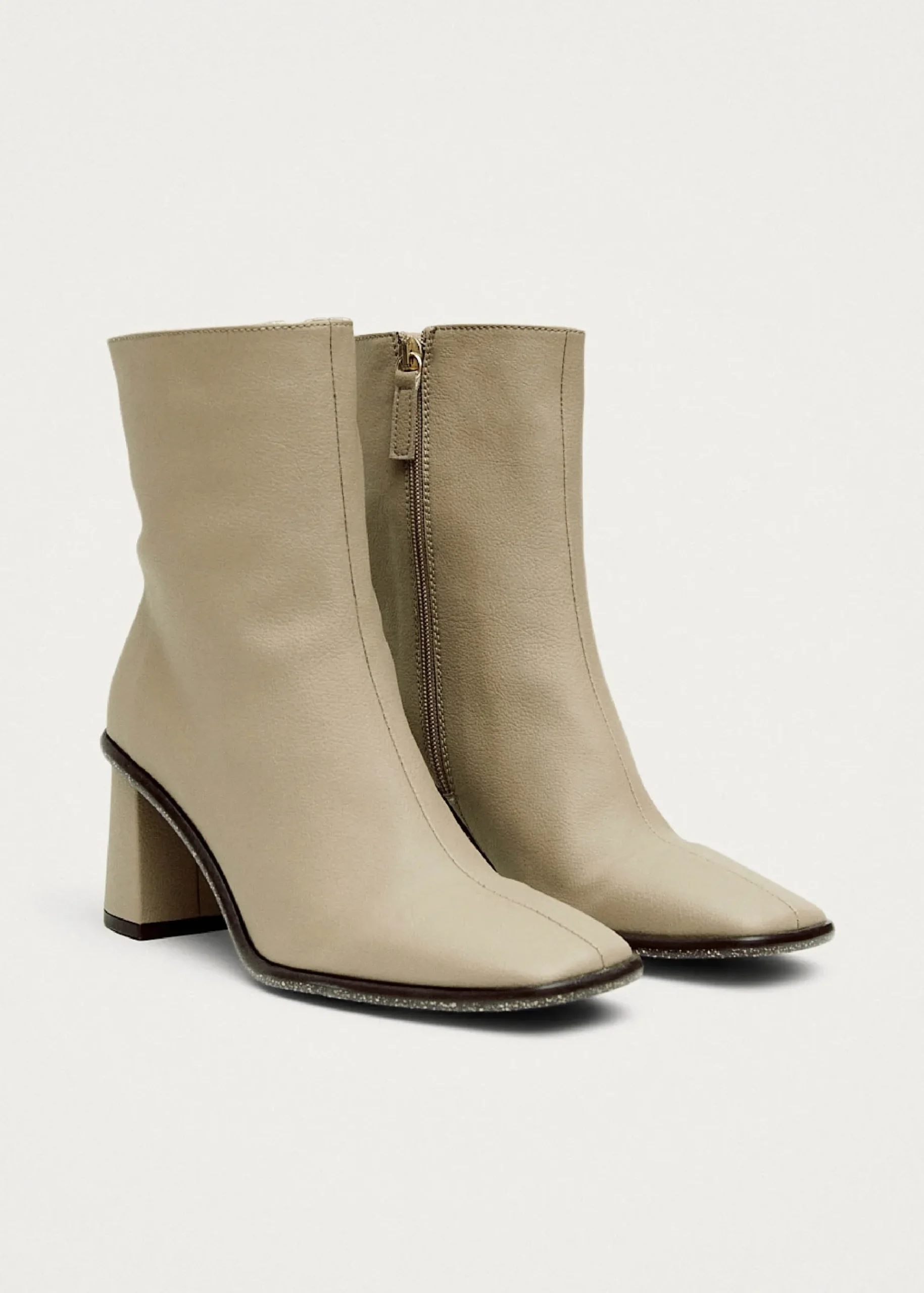 West Cactus Warm Sand Beige Vegan Leather Ankle Boots