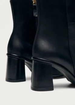 West Schwarze Lederstiefel