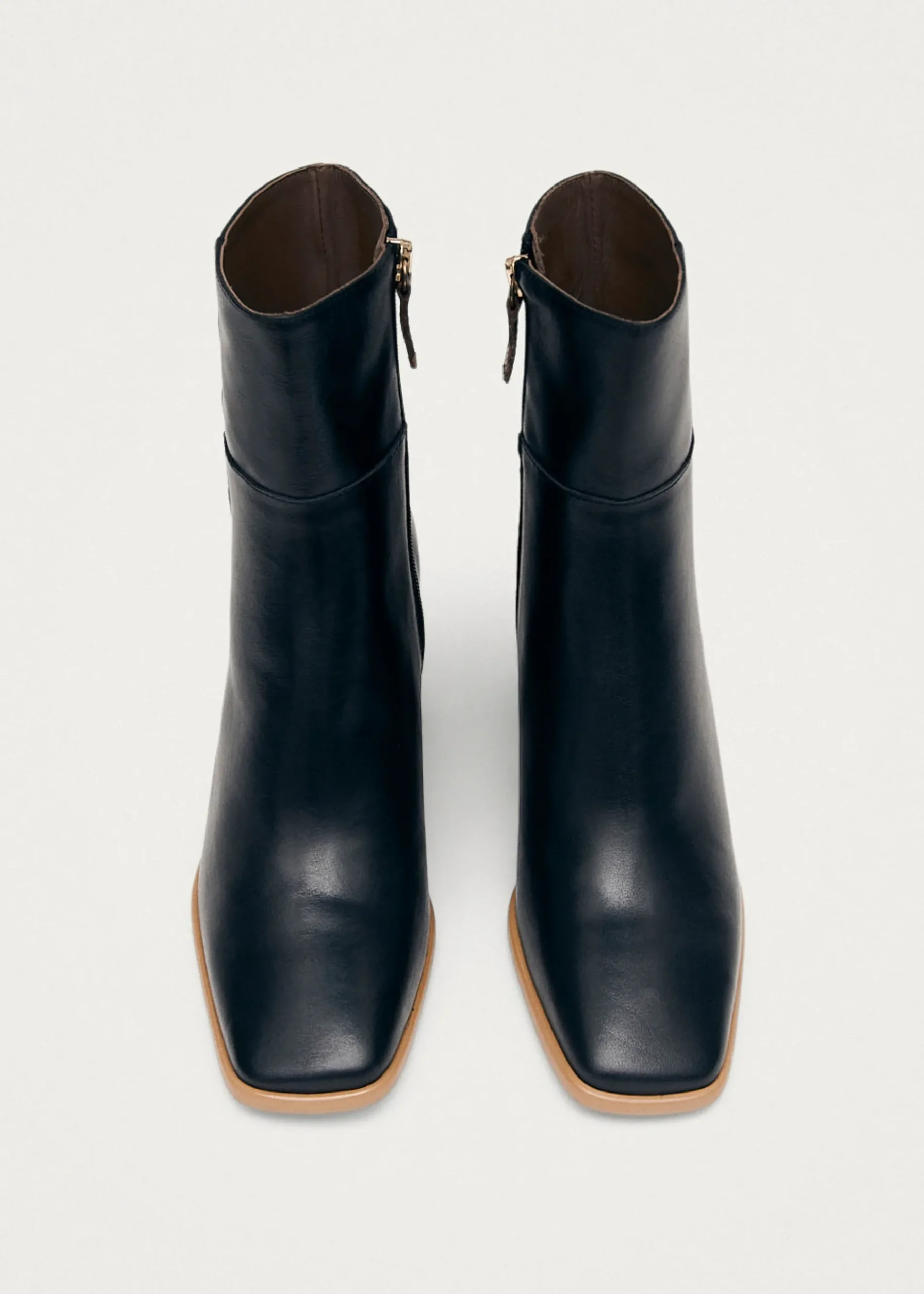 West Vintage Schwarze Lederstiefel