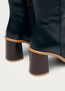 West Vintage Schwarze Lederstiefel