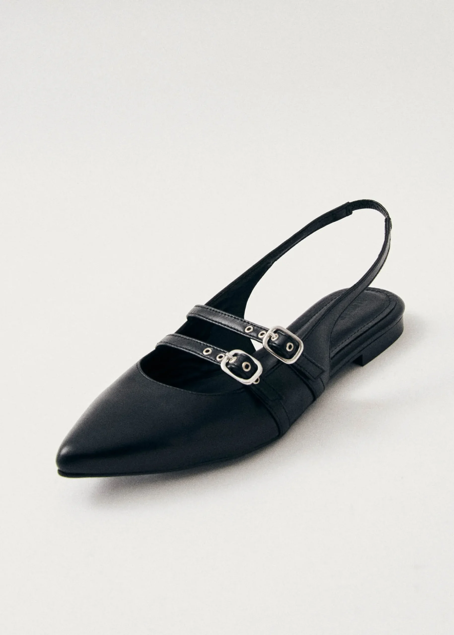 Wren Ballerinas aus Schwarzem Leder