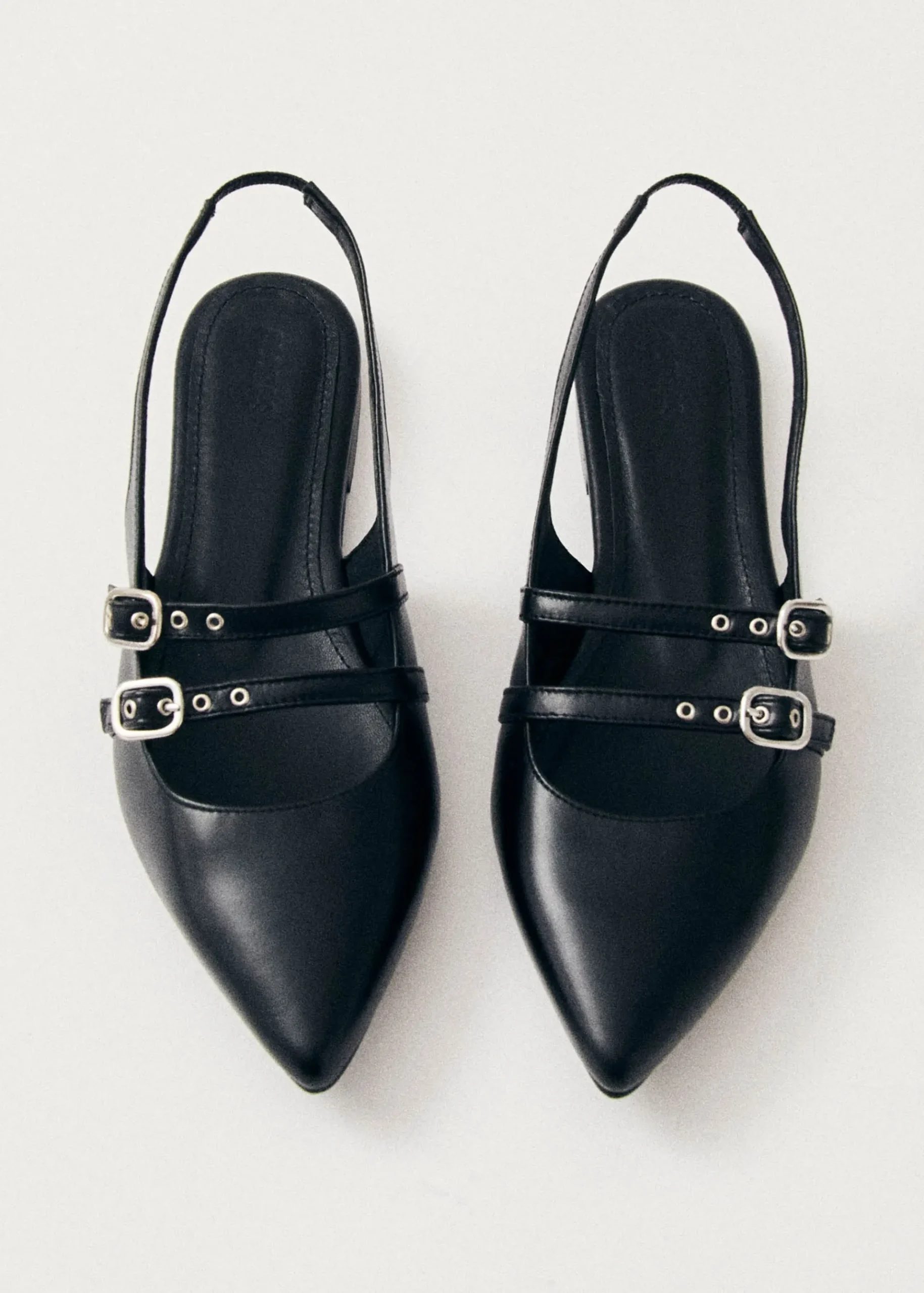 Wren Ballerinas aus Schwarzem Leder